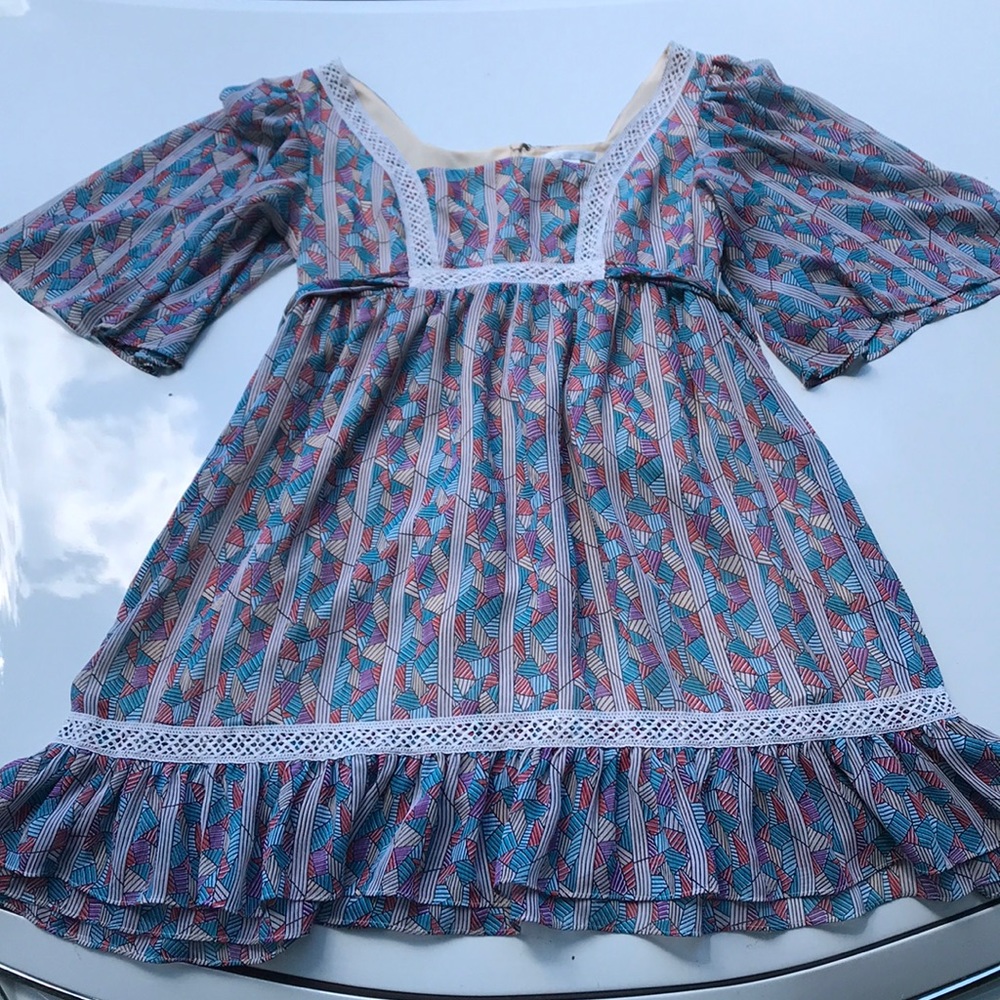 Knee length peasant dress